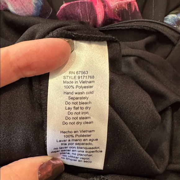 SLNY Black and Purple Floral Maxi Dress - Picture 5 of 5